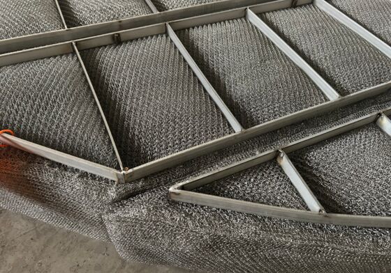 Knitted Weave Wire Mesh Demister Pad Mist Eliminator For Purify Gas OEM