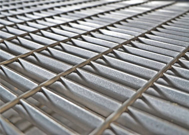 Plain / Serrated / I Type Steel Walkway Grating Cross Bar Size 6mm/8mm With Clips