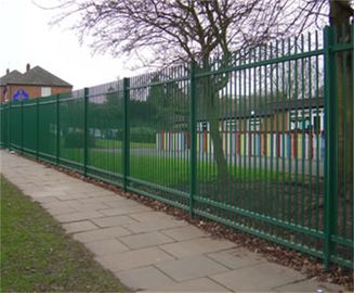 Blunt Top / Vertical Bar Ornate Metal Fencing High Compressive Strength