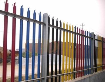 Euro Style Free Standing Wrought Iron Fence Panels , Metal Palisade Fencing
