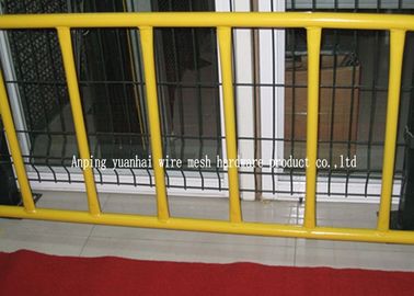 Soft Steel Tube Powder Coated Secure Temporary Fencing , Steel Security Fence Portable