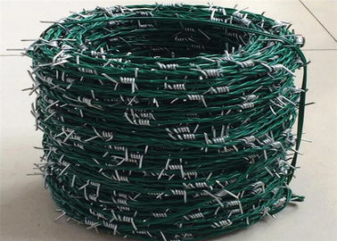 Galvanized Steel Barbed Wire For Protecting Vineyard 2mm Diameter 15mm Barb