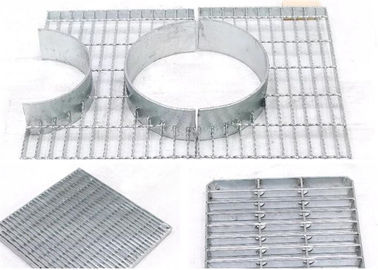 Ventilated Stainless Steel Open Grid Flooring Twisted / Round Bar Light Weight