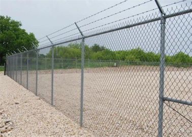 Hot Dip Galvanized Construction Temporary Mesh Fencing , Gi Chain Link Fence
