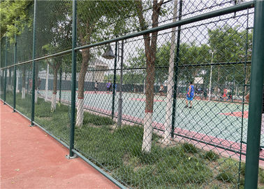 PVC Coated Chain Link Diamond Temporary Mesh Fencing 4.0mm For Boundary
