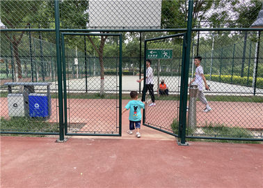 PVC Coated Chain Link Diamond Temporary Mesh Fencing 4.0mm For Boundary