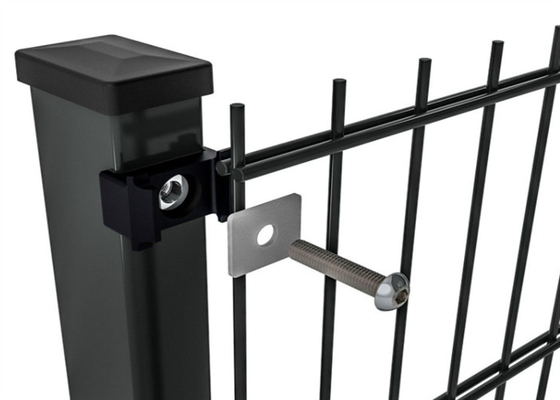 868 2d Double Loop Wire Fencing Grey Pvc Coated For Private