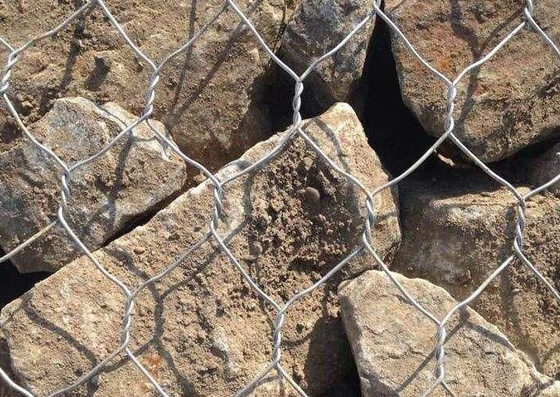 Hot Dip Galvanized Stone Cage Gabion Box 60 * 80mm für die Aufbewahrung Wand