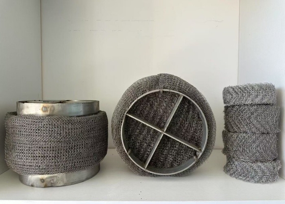 304 SS Mesh Demister Pad Dauerhafte Nebelentfernung für chemische Ölgassysteme