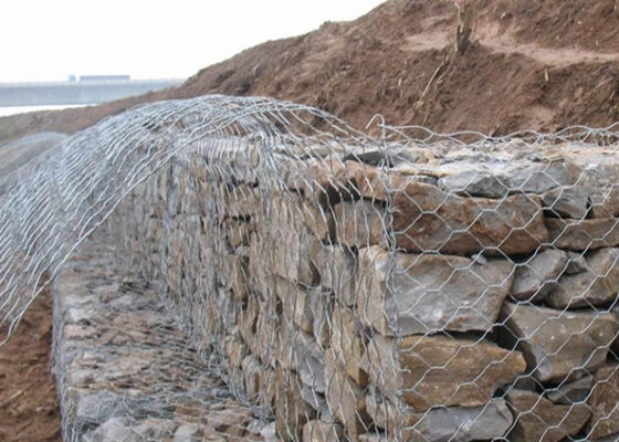 3mx1mx1m Galfan Gabion Drahtnetz 60x80mm für Hochwasser-Küstenverteidigungsprojekte
