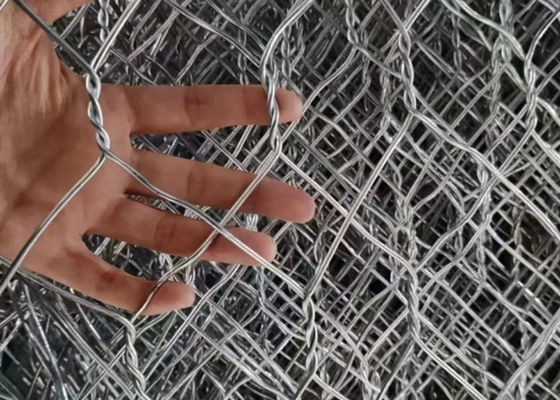 2x1x1 Hot Dip Galvanized Gabion Wire Mesh Steinkäfig zum Schutz von Brücken 2,7 mm