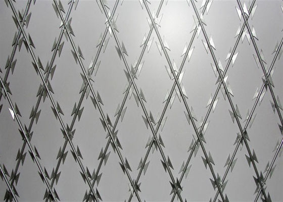 SS 304 Schleifen-Sicherheit des heißes Bad-galvanisierte Rasiermesser-Scharf-Stacheldraht-Cbt-65 33